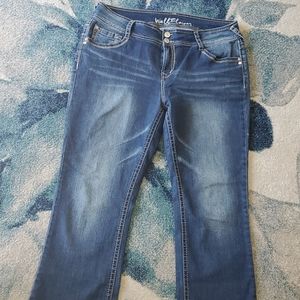 Dark blue bootcut jeans